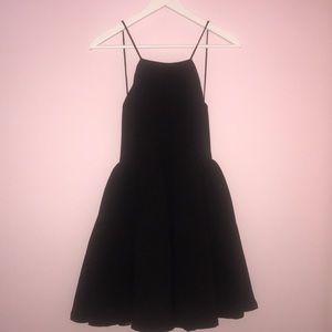 Lulu’s Backless Spaghetti Strap Black Tulle Dress